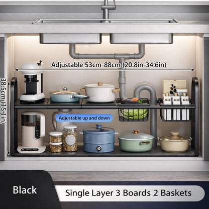 Smart Expandable Under Sink Organizer – Maximise Space Instantly