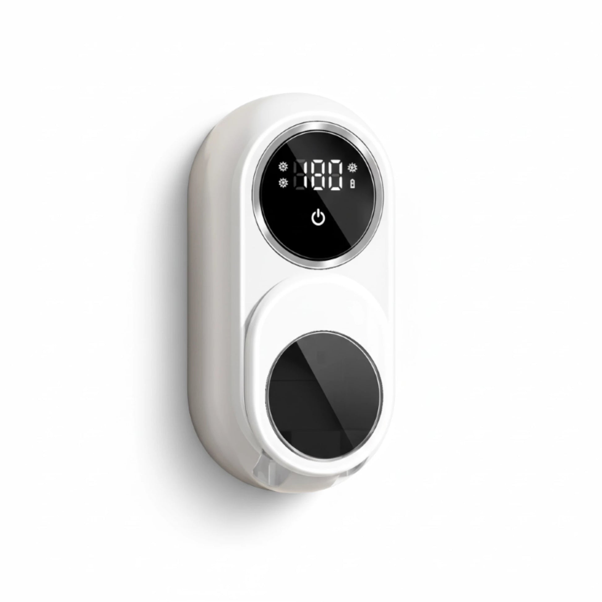 UV toothbrush sterilizer wall mounted with digital display, rechargeable bathroom toothbrush sanitizer.