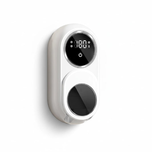 UV toothbrush sterilizer wall mounted with digital display, rechargeable bathroom toothbrush sanitizer.